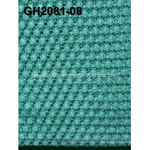 Gh2081 Polyester Jaune Matériau Cercle Rould Shape Corded Lace Fabric